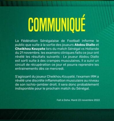 FSF / Blessés: Abdou Diallo reprendra les entraînements, ce mercredi et Cheikhou Kouyaté incertain