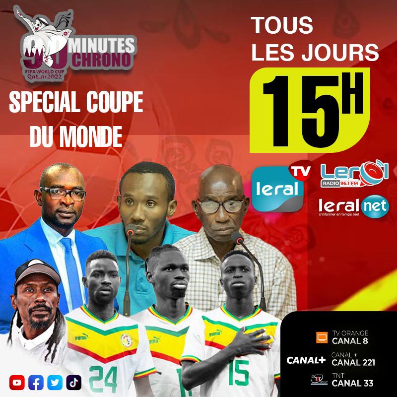 CM 2022 / 90mn Chrono: Suivez Sambou Biagui chaque jour à partir de 15h sur Leral Tv pour le débriefing