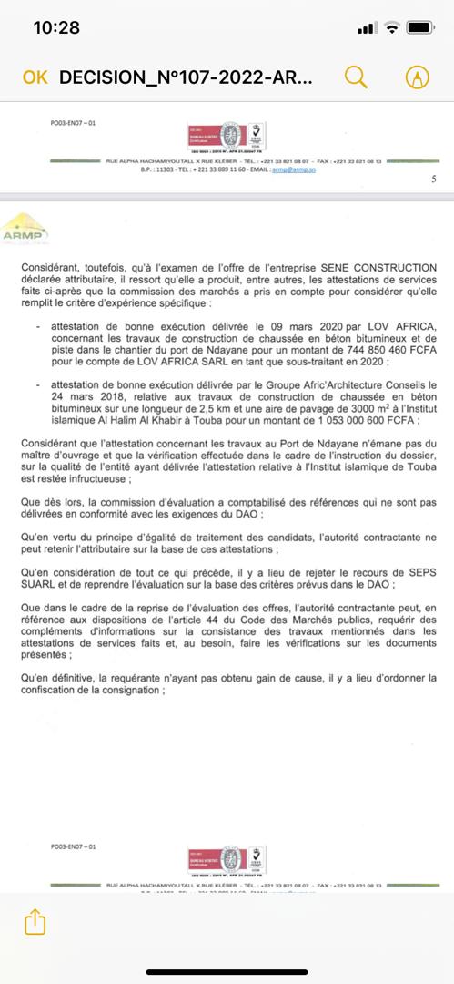 Travaux d'entretien et d'amélioration de la piste Digane/Dysangou : L'ARMP ordonne la suspension de la procédure de passation du marché
