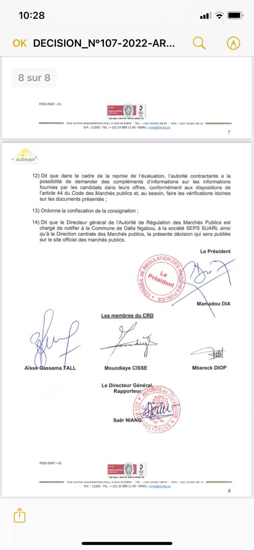 Travaux d'entretien et d'amélioration de la piste Digane/Dysangou : L'ARMP ordonne la suspension de la procédure de passation du marché