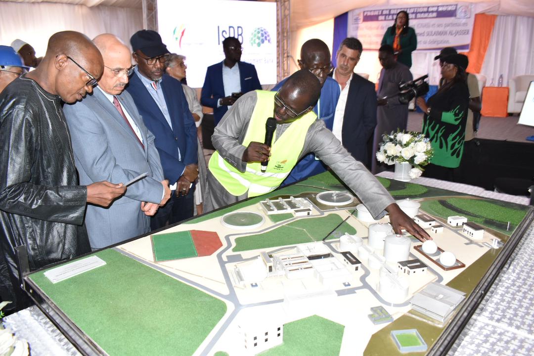 Photos / Visite de chantier de la station d’épuration de Cambérène : Le président de la Bid, Dr. Muhammad Sulaiman Al Jasser et le DG de l’ONAS, Mamadou Mamour Diallo