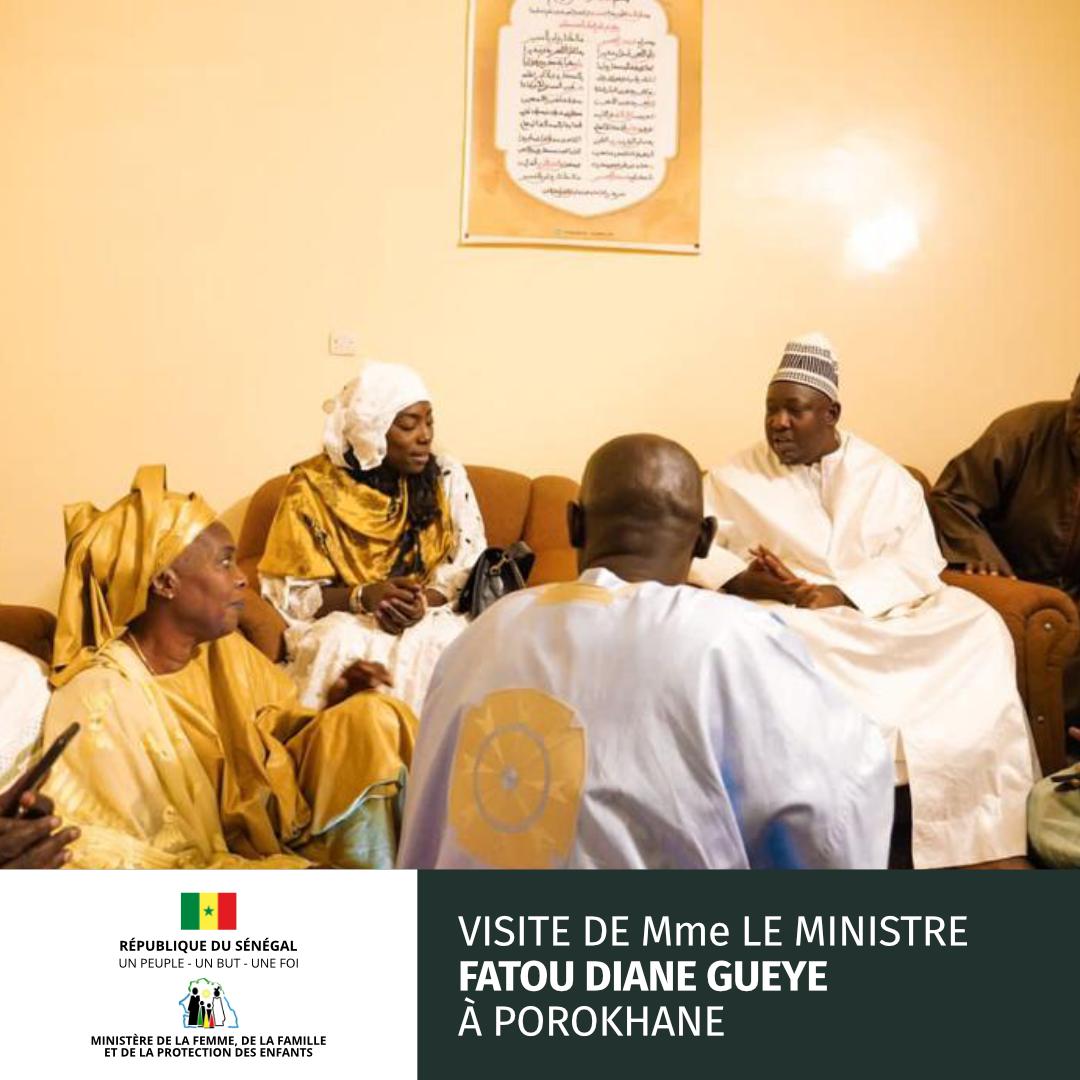Magal de Prorokhane: Visite de Mme Fatou Diané Guèye, Ministre de la Femme au Daara Sokhna Mame Diarra Bousso (Photos) Magal de Prorokhane: Visite de Mme Fatou Diané Guèye, Ministre de la Femme au Daara Sokhna Mame Diarra Bousso (Photos)