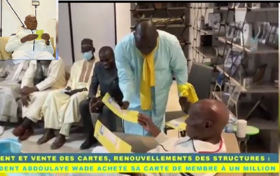 Placement des cartes et renouvellement du PDS : Wade-père se tape une carte à 1 million FCfa et galvanise les troupes