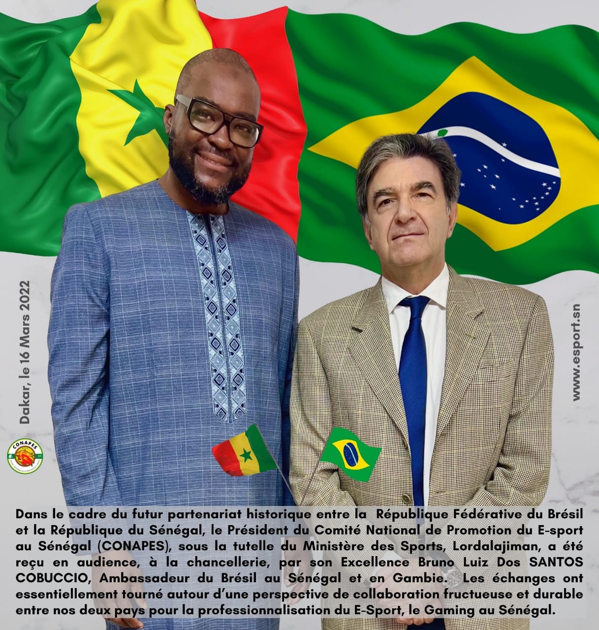Le Sénégal et le Brésil envisagent un partenariat historique pour la professionnalisation du E-sport