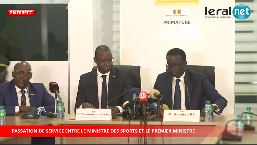 (🔴REPLAY) -  Suivez la passation de service entre le Ministre des sports Yankhoba Diatara et le Premier Ministre Amadou BA