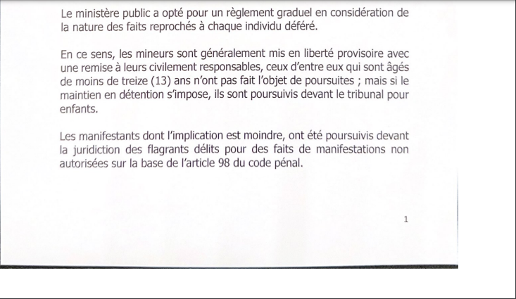 Poursuites de manifestants après les saccages : Le Procureur a requis l’ouverture d’informations judiciaires