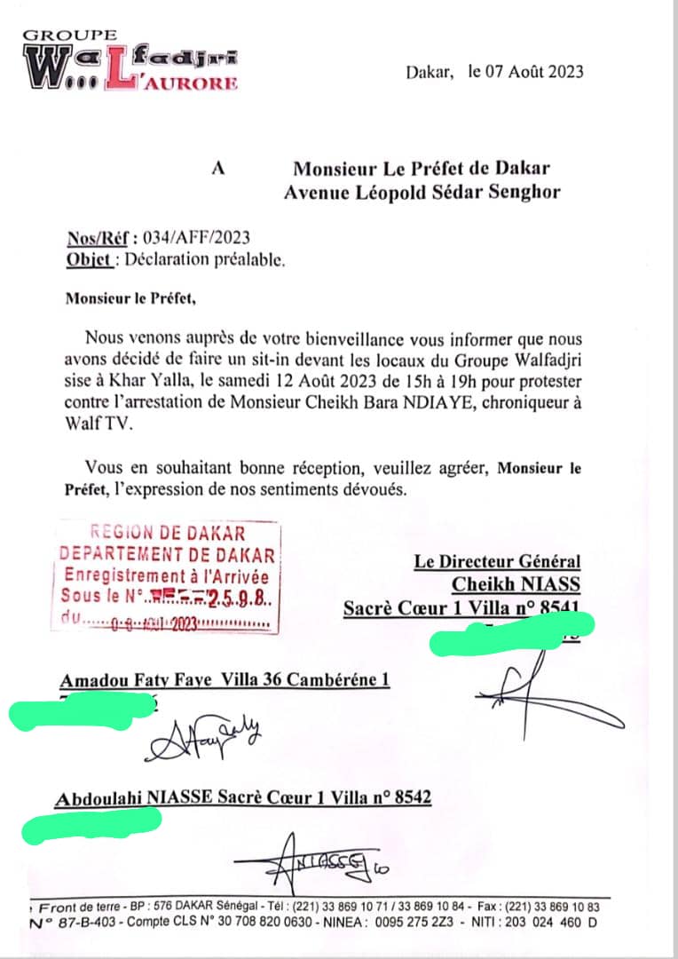 Arrestation de Cheikh Bara Ndiaye: Le groupe Walfadjri annonce un sit-in de protestation, samedi