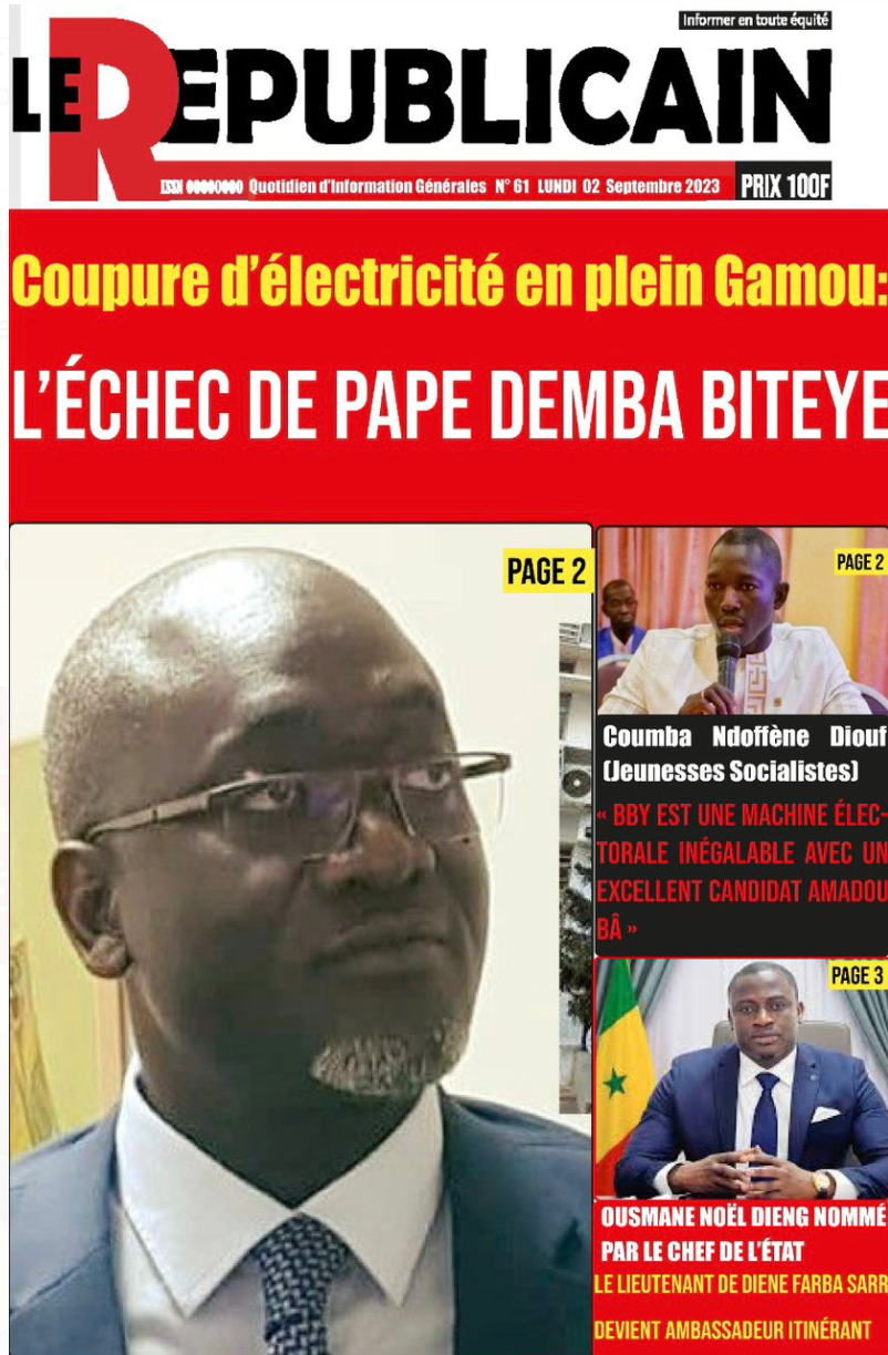 Réplique au journal "Le Républicain" : Les faits derrière Pape Demba Bitèye et la Senelec