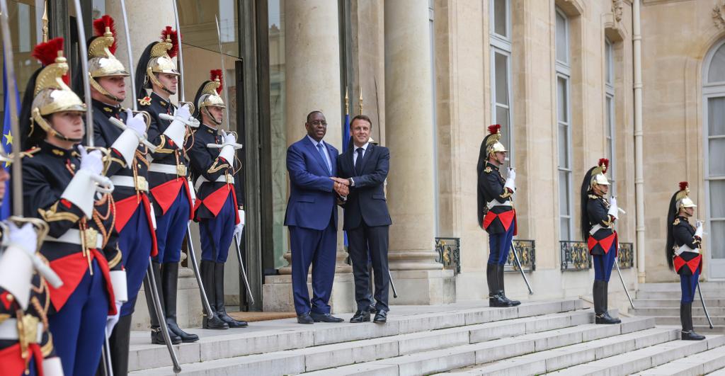 Le Président Macky Sall à l'Elysée : Des questions de coopération bilatérale, au menu de leurs échanges (Photos)