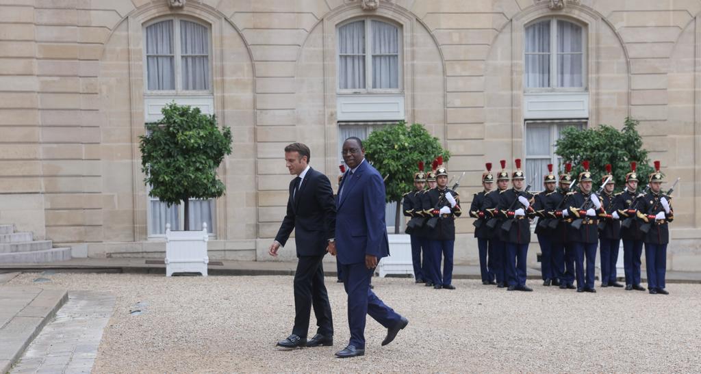 Le Président Macky Sall à l'Elysée : Des questions de coopération bilatérale, au menu de leurs échanges (Photos)