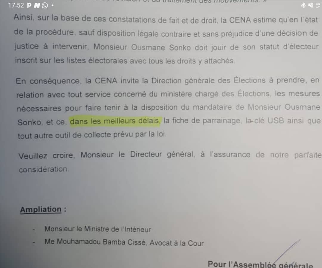 La CENA n'ordonne pas / Le rôle légal et impartial de la CENA : Ne pas ordonner des actions contraires à la loi ni préjuger des décisions judiciaires à venir
