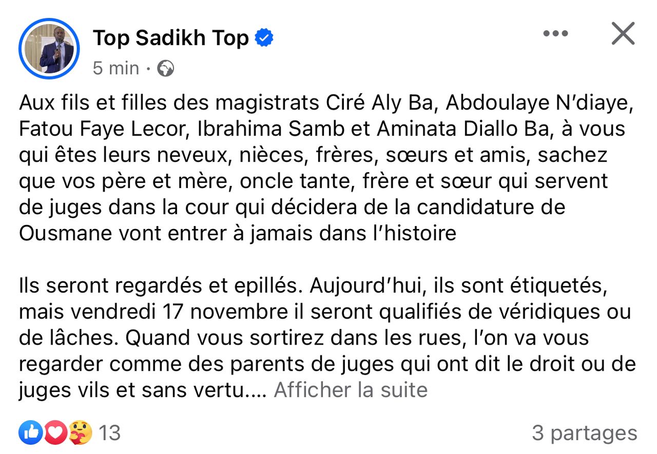 C'est un militant de Ousmane Sonko qui travaille à Harmattan Dakar