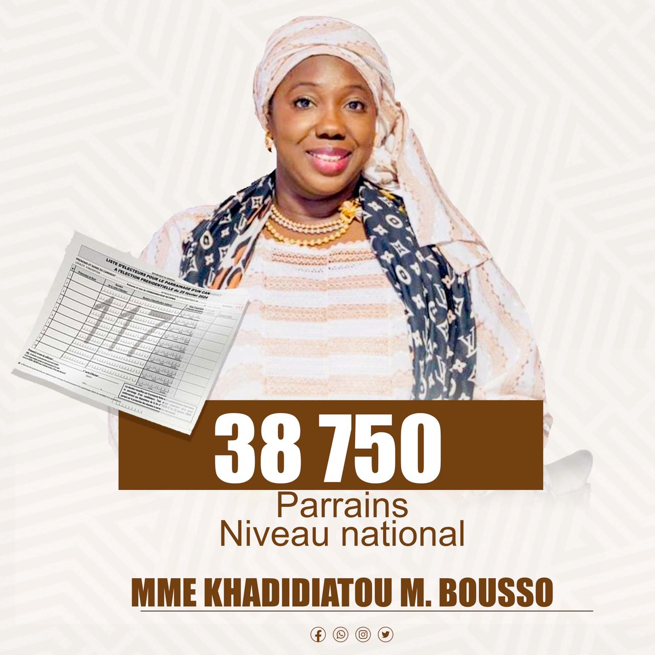 Présidentielle 2024 : Khadija Bousso et Monab et leurs 38 750 parrains pour Amadou Bâ, les images d’un mouvement solidaire