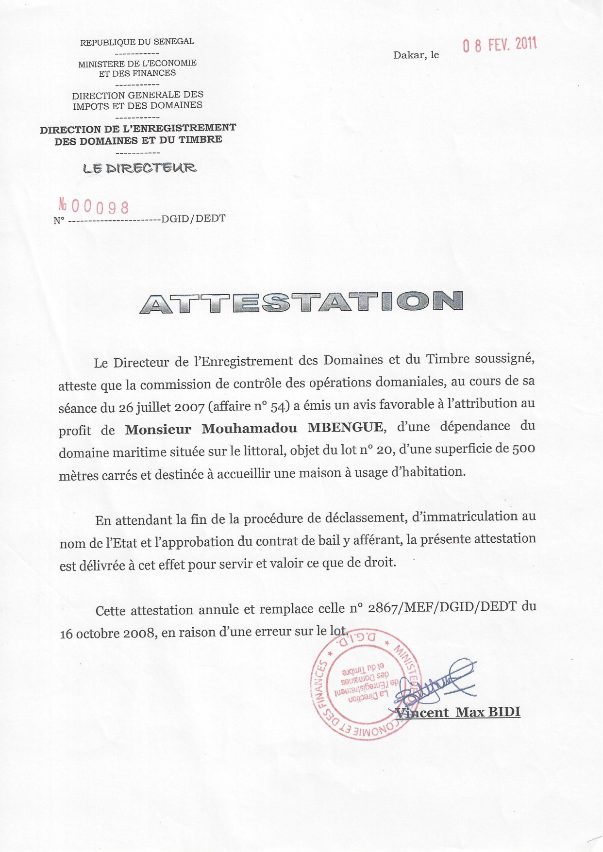 Affaire Surfer Paradise : El Hadji Oumar Sèye surfe sur des mensonges et porte presse contre M. Mbengue ( Documents )