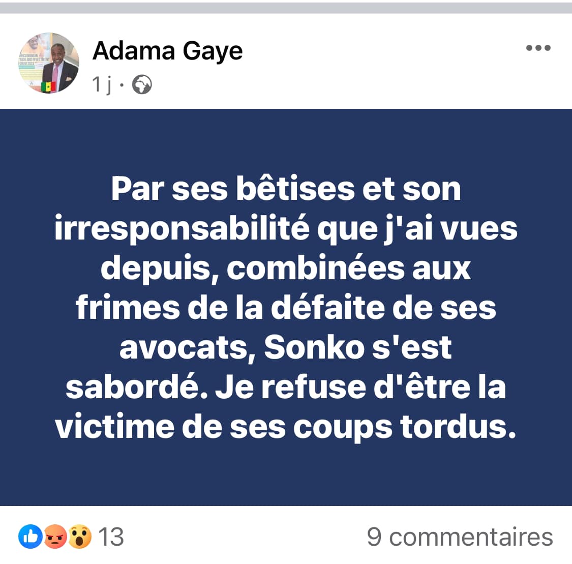 Adama Gaye corrige Sonko : « Il n’est qu’un petit tyran qui s’ignore » (Par Adama Gaye) Adama Gaye corrige Sonko : « Il n’est qu’un petit tyran qui s’ignore » (Par Adama Gaye)