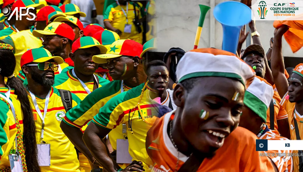 CAN 2023 : Des supporters sénégalais et ivoiriens marchent ensemble, pour que triomphe le fair-play