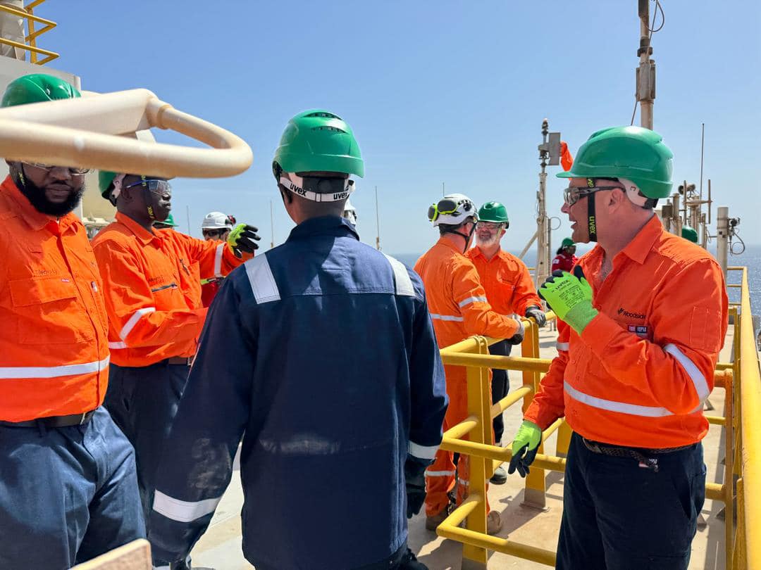 Le premier baril de pétrole attendu entre mai et juillet 2024 : Antoine Félix Diome et ses collaborateurs en visite de chantier Le premier baril de pétrole attendu entre mai et juillet 2024 : Antoine Félix Diome et ses collaborateurs en visite de chantier