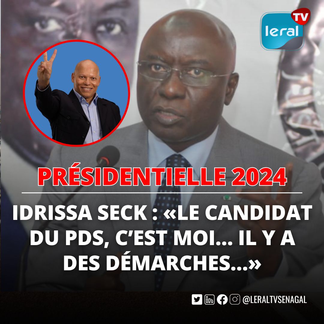 Idrissa Seck : «Le candidat du Pds, c’est moi...Il y a des démarches…»