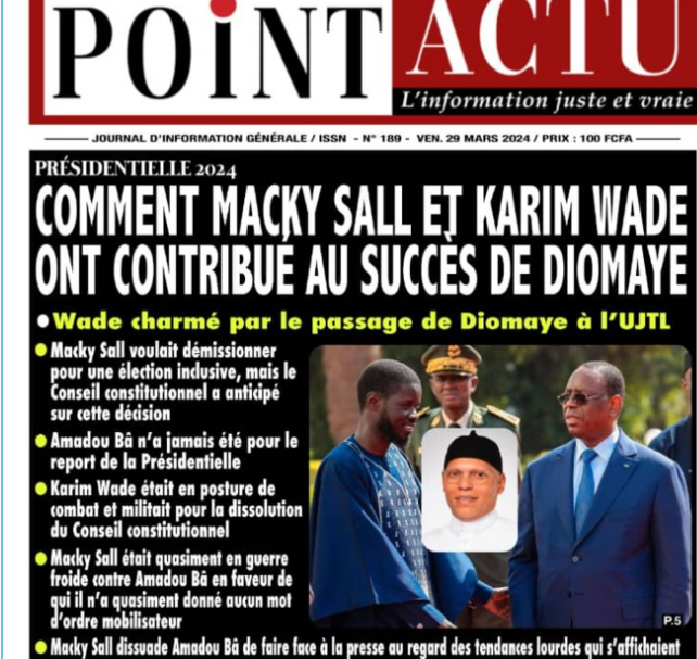 Elu nouveau Président du Sénégal: Abdoulaye Wade charmé par le passage de Bassirou Diomaye Faye à l’Ujtl