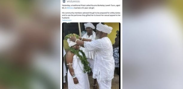 Ghana : Le mariage d’une adolescente de 13 ans avec un prêtre de 63 ans, scandalise