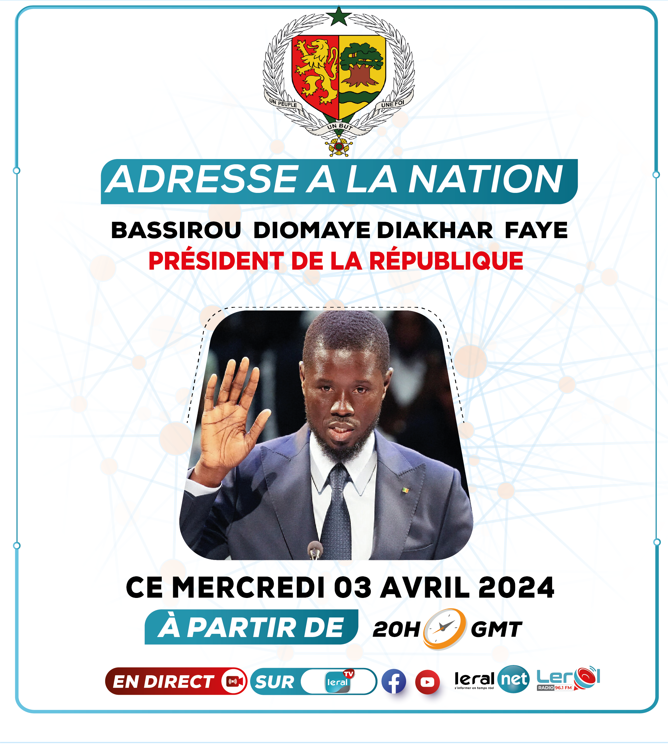 Fête de l'Indépendance : Discours attendu du Président Bassirou Diomaye Faye, ce mercredi, à 20 heures