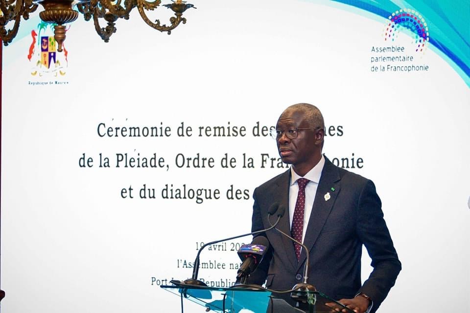 Photos: Cérémonies de remise de l’insigne de la Pléiade au PM mauricien et d’ouverture de la 15e CDP, à Balaclava, Republique de Maurice