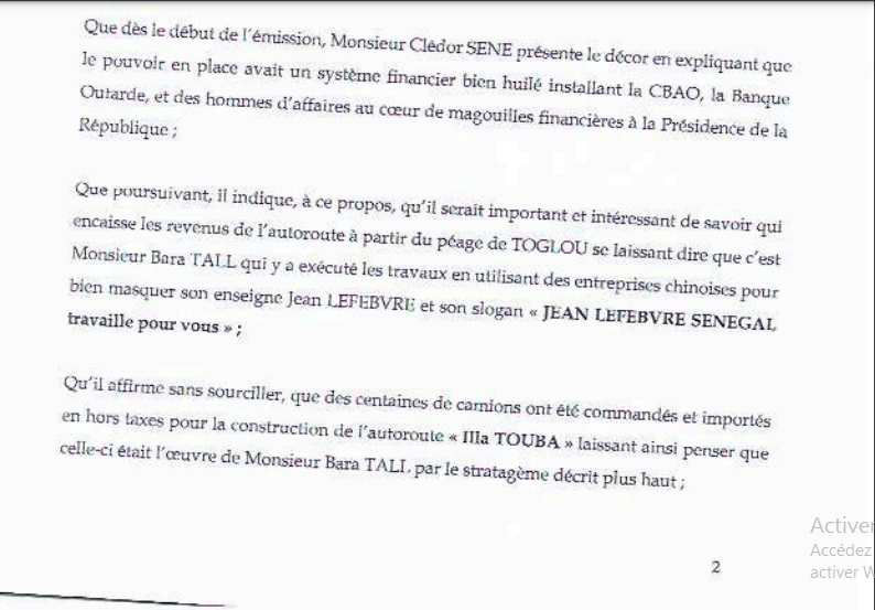 Diffamation: Bara Tall sert une citation directe au Directeur de publication de Kewoulo, Babacar Touré et à Clédor Sène