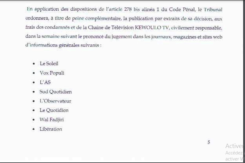 Diffamation: Bara Tall sert une citation directe au Directeur de publication de Kewoulo, Babacar Touré et à Clédor Sène