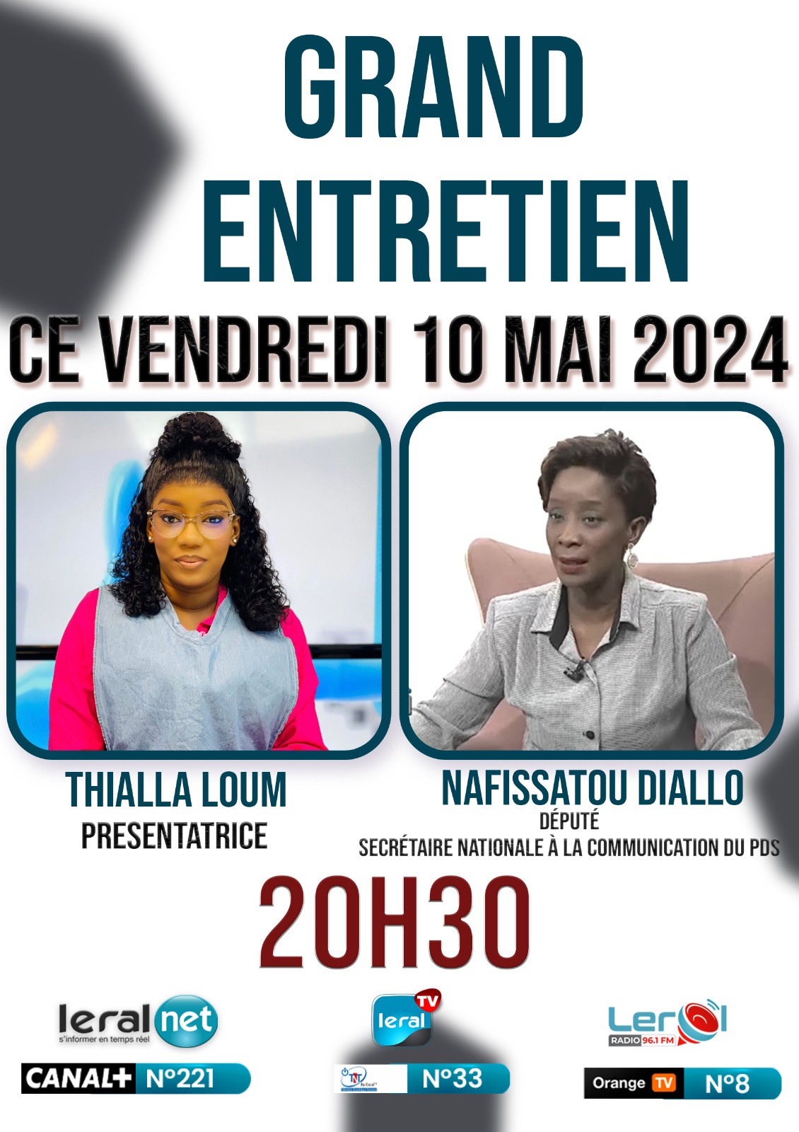 Leral TV: Entretien Exclusif avec la députée Nafissatou Diallo du Parti démocratique sénégalais (Pds), ce vendredi, à 20 heures 30 mn