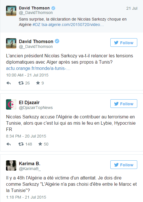 Nouvelle gaffe : La petite phrase de Sarkozy qui a choqué les Algériens