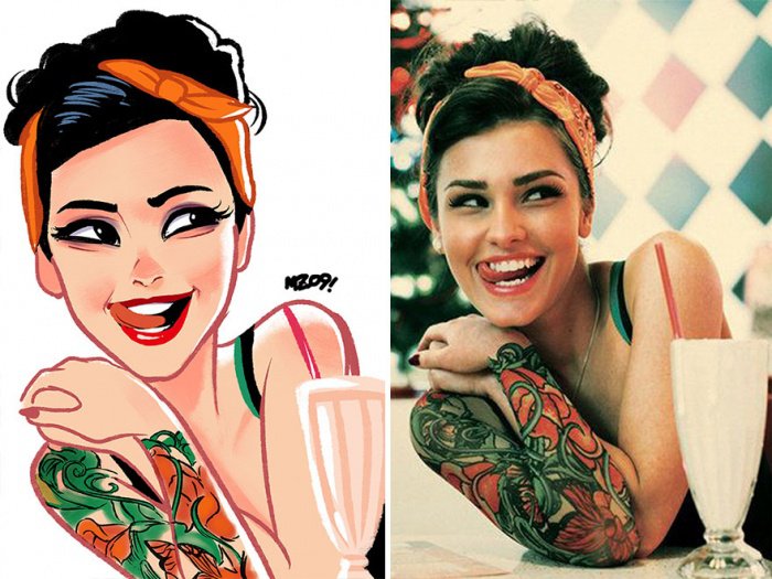 14 personnes prises au hasard sur facebook transformées en illustrations