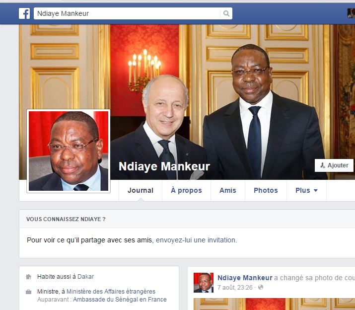 Alerte : Un faux compte facebook ouvert au nom du ministre Mankeur Ndiaye