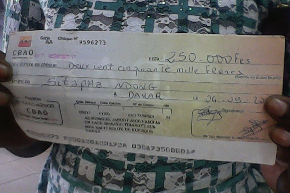 Appel au don de l'Association Ndimbël Jaboot sur leral : Dinesh Gorasia, de Senegindia Sarl, a pris en charge l'opération d'Ibrahima Ndong