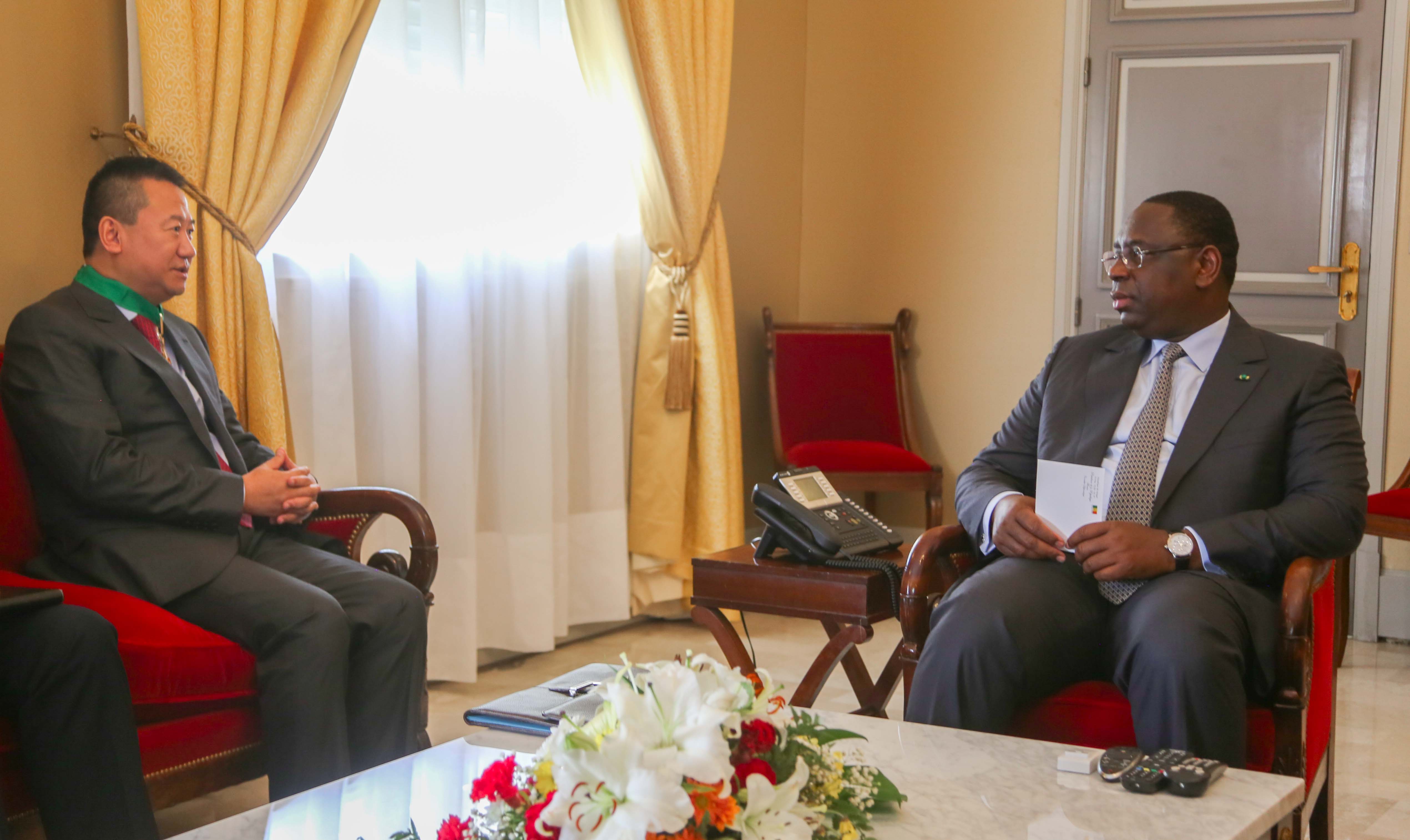 En fin de mission au Sénégal: L'ambassadeur de la Chine au Sénégal reçu en audience par le Président Sall