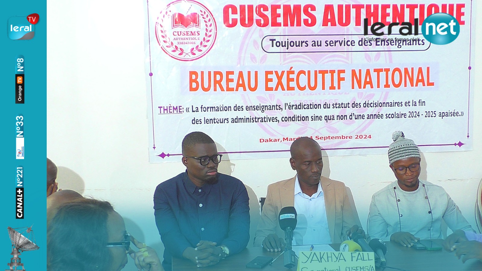 Éducation : Rentrée scolaire, le CUSEMS étale un chapelet de doléances