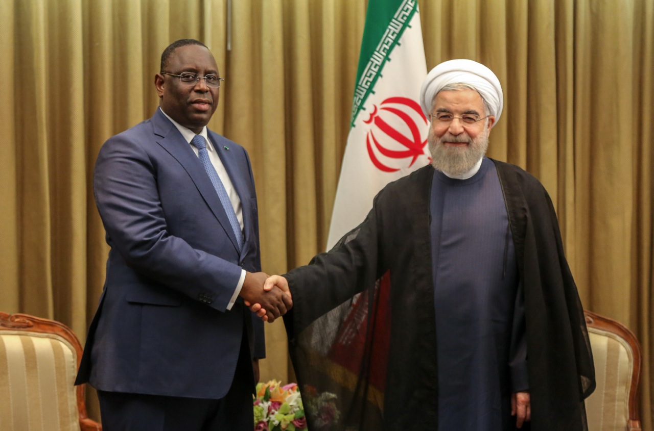 Avec le Président iranien, Hassan Rouhani