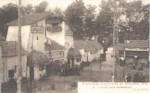 Carte postale : Le Sénégal à Bruxelles, exposition universelle