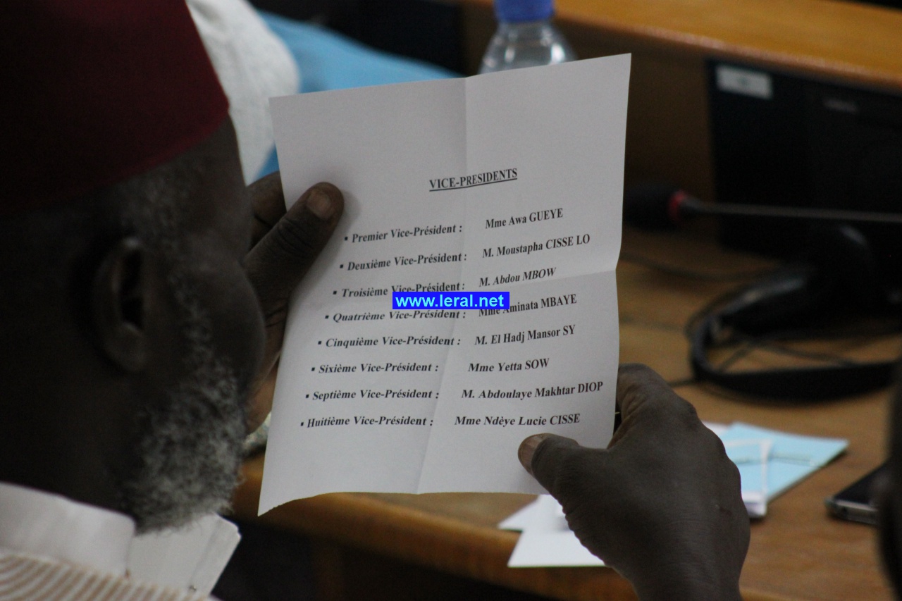 Exclusif:  Voici la composition du bureau de l'Assemblée nationale (documents)