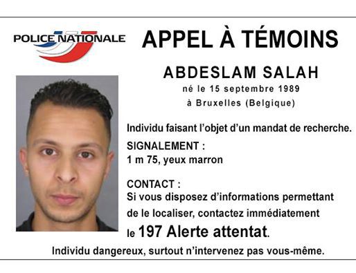 Abdeslam Salah, un des suspects recherché par la police, objet d’un appel à témoins