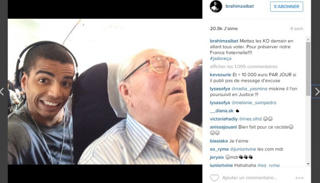 Brahim Zaibat peut-il être condamné pour cette photo avec Jean-Marie Le Pen ?