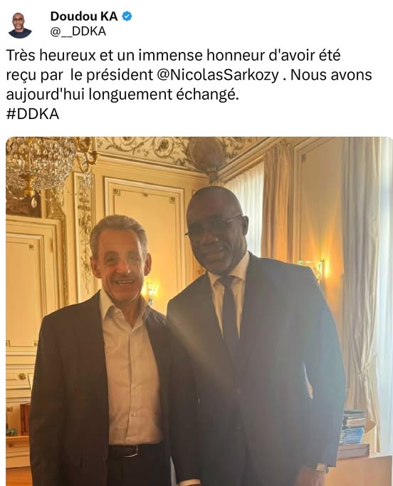 M. Doudou Kâ, ancien Ministre, reçu en audience par le président Nicolas Sarkozy