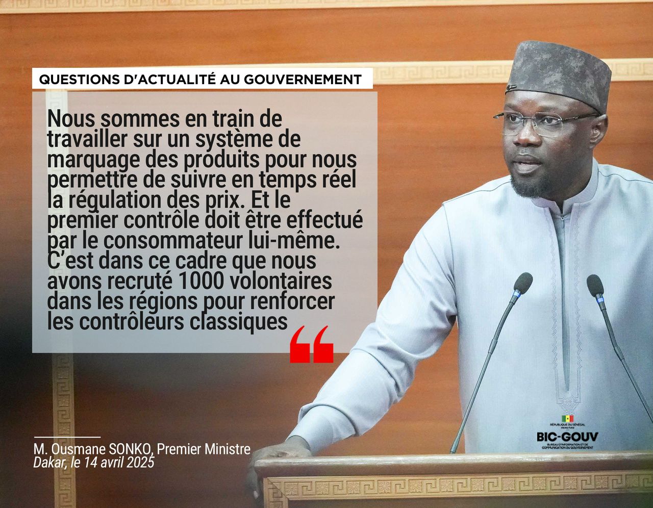 Régulation des prix/ Ousmane Sonko : « Nous sommes en train de travailler sur un système de marquage des produits »