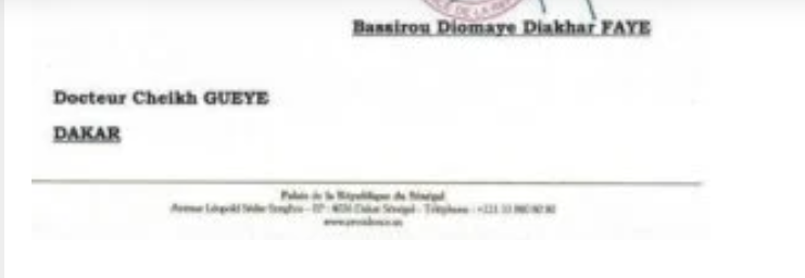Dialogue national: Le Président Faye désigne Dr. Cheikh Guèye, comme facilitateur général