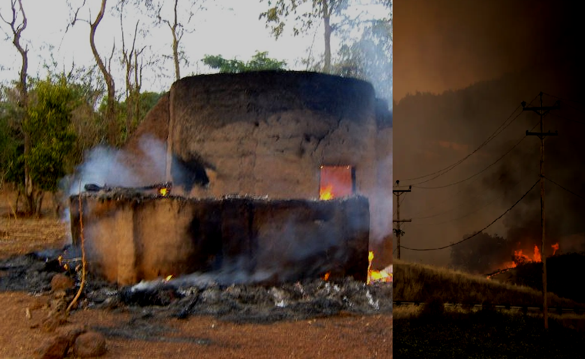 Incendie volontaire à Mbane : une  case ravagée et deux poteaux électriques calcinés à Temeye