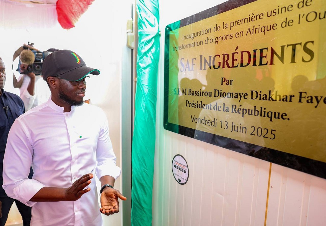 Ross Béthio : Le Président Diomaye Faye inaugure SAF Ingrédients, première usine africaine de transformation d’oignons
