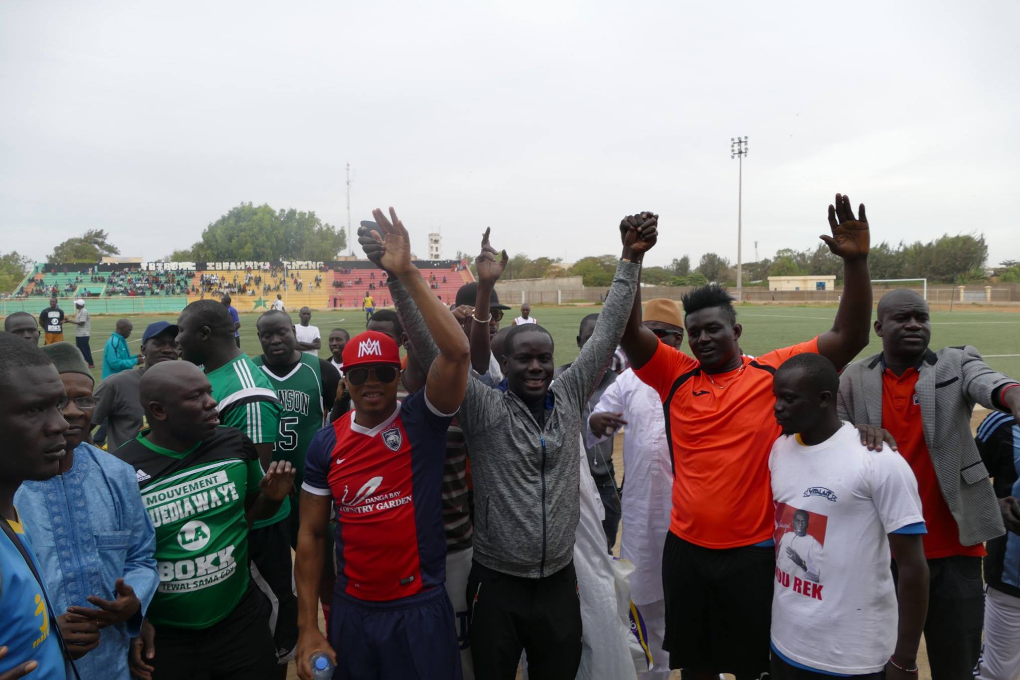 El Hadji Diouf, Balla Gaye 2, Lac 2, Malick Gakou, Ahmed Aidara, Aziz Ndiaye pour un match de Gala