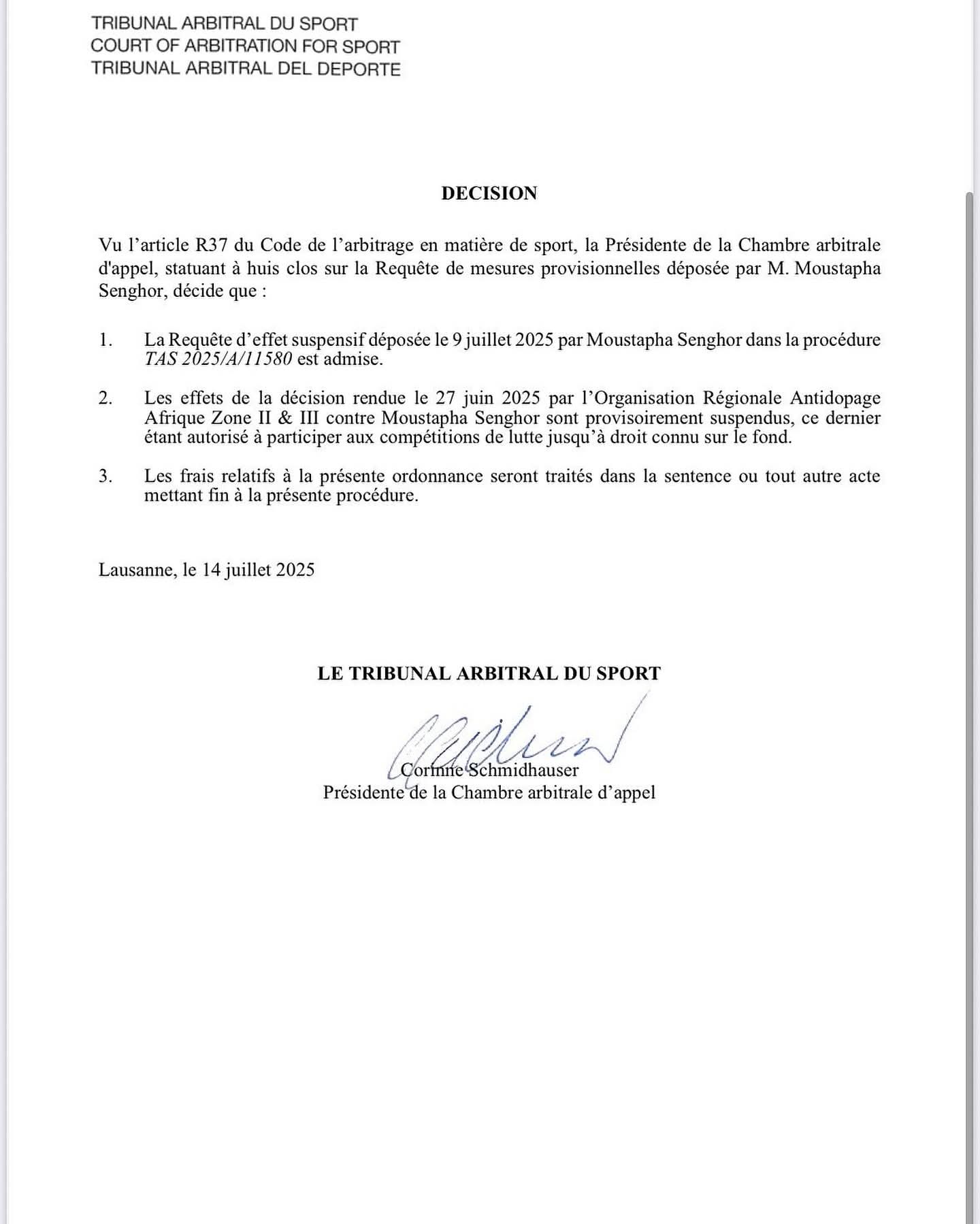 Le tribunal arbitral admet la requête d’effet suspensif de Siteu : Son combat avec Balla Gaye II, prévu ce 22 juillet prochain, sauvé