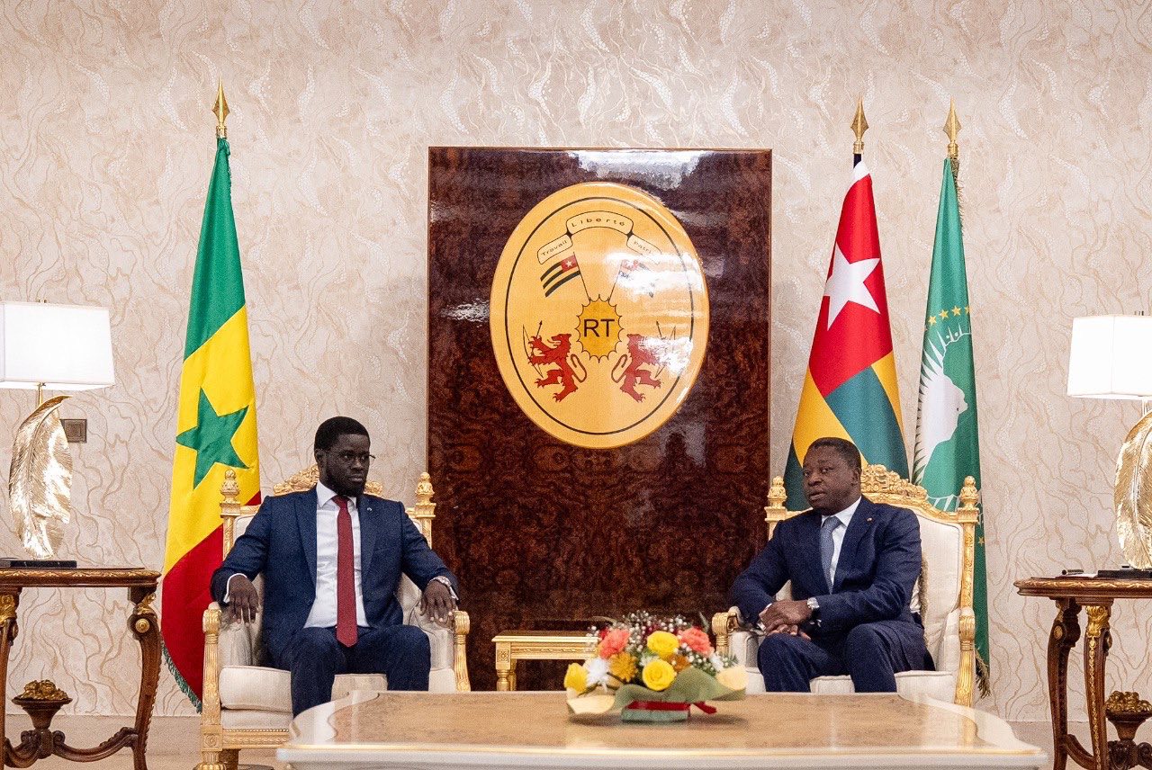 Bassirou Diomaye Faye en visite officielle hier à Lomé : la coopération bilatérale et les enjeux sécuritaires au cœur des échanges