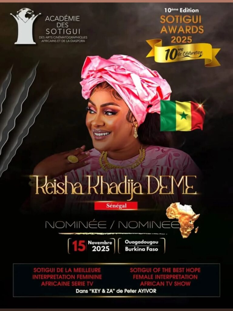 Sotigui Awards 2025 : L’actrice sénégalaise Adja nominée pour son rôle dans la série "Key & Za"