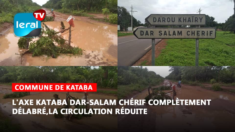Commune de Kataba : L'axe Kataba-Dar Salam Chérif complètement défoncée, la circulation réduite